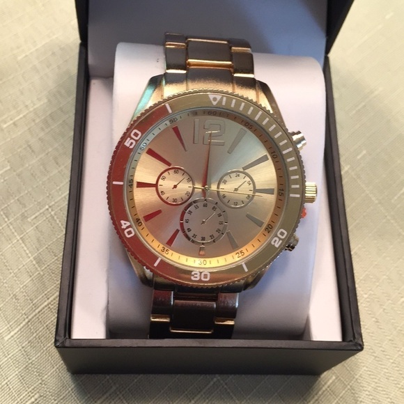 I.N.C International Concepts Wrist Watch Round Face Three Dials - Picture 4 of 5